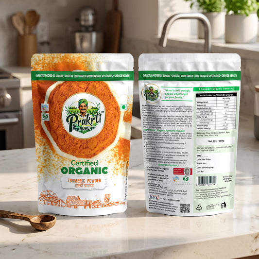 Prakrti Pure Organic Turmeric Powder | Haldi Powder | Curcumin