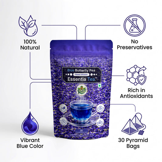 Prakrti Pure Blue Tea | Butterfly Pea Flower Tea | Caffeine-Free