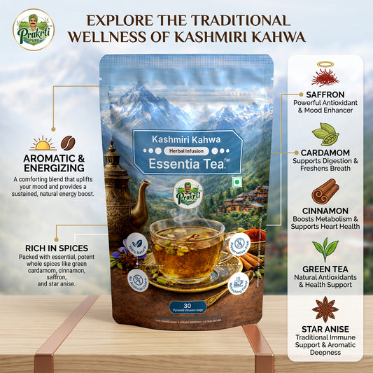 Prakrti Pure Kashmiri Kahwa | Green Tea Blend | Antioxidants