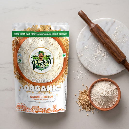 Prakrti Pure Organic Jowar Atta | Sorghum Flour | Dietary Fiber