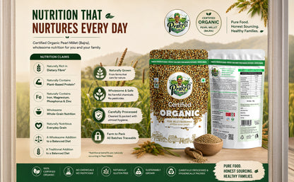 Prakrti Pure Organic Bajra | Whole Pearl Millet | Dietary Fiber